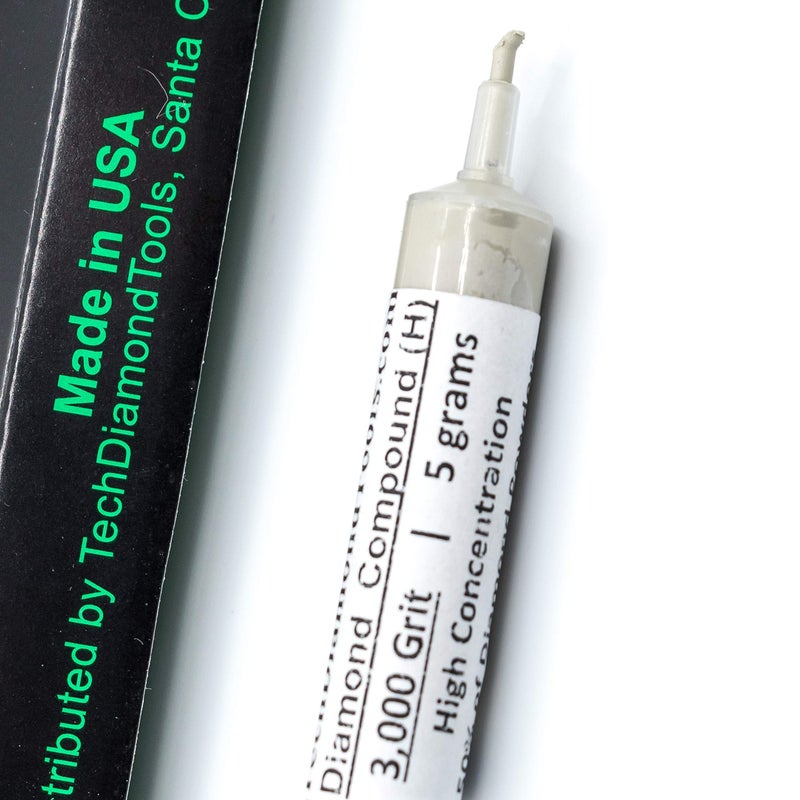 TechDiamondTools Diamond Polishing Compound Polishing Paste USA Made 3,000 Grit 3-6 Microns for Marble Glass Metal Rock Jewelry Resin Silver Chrome Gemstone with High Concentration of Diamond Powder - Image 1